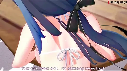 Clorinde dientot habis-habisan pakai bikini - genshin impact