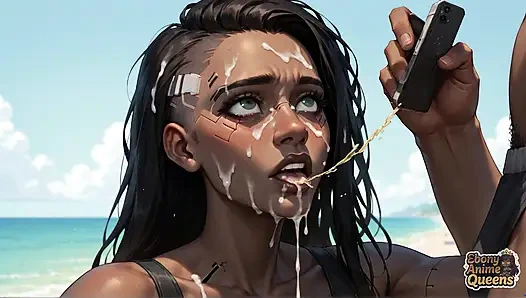 Siyah cyberpunk plaj fahişesi. Şimdiye kadarki en iyi porno! Azgın kaltak!