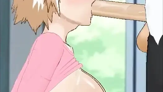 Mitsuki üvey oğluyla arkadaş olduğu için gırtlağını siktirerek ona teşekkür ediyor