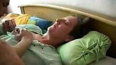 Horny Old Granny Fucks Young Cock And Gets Well Sprayed