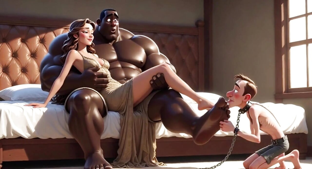 Married Slave Licks Wife's Dirty Feet in Front of Her - Foot Worship
