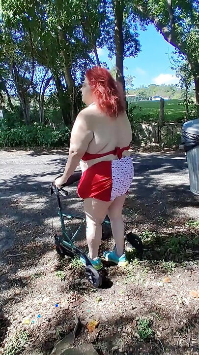 BBW Nurse Vicki Is Taking a Stroll in Her Hello Kitty Bathing Suit a Bikini! What Else Does She Do!