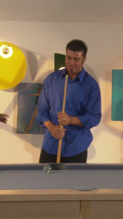 Elegant girl endures a rough interracial fucking on the pool table | Clip 1