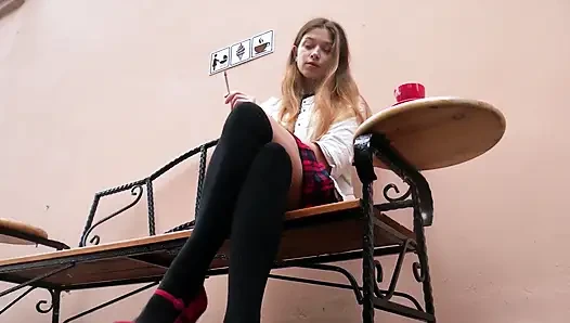 Wild Russian Babe Smoking Cigarette Nature Vibes