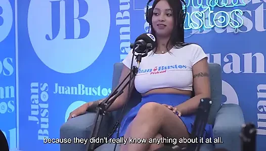 Oiled Latina with Beautiful Tits Kataleya Ross Hops up the Vibrator Machine Until She Cums! Juan Bustos Podcast