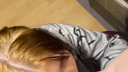 18 Year Old Gives BJ in Kitchen