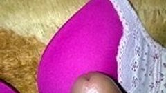 cum in my wife sexy pink padded bra