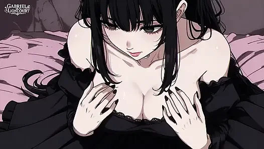 Goth Girl Fan Fucks Rockstar Backstage  - Hentai