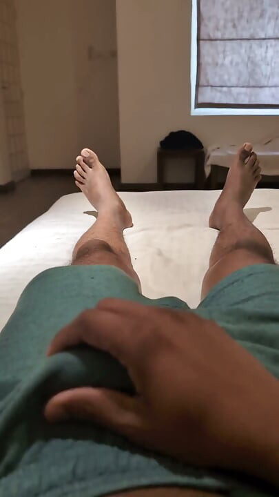 Hot Guy Masturbates with His Own Precum Until Huge Cum Shot