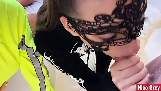 Dieser amateur-pOV hat eine Grenze überschritten schnell - doppelter blowjob und zungenanal mit riesigem abspritzen ins gesicht