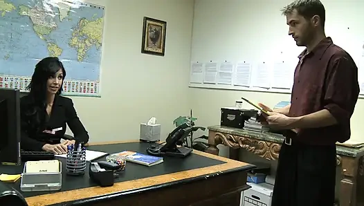 Tattooed office milf gets some hard sex