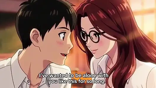 Murid muda menggoda gurunya di kelas ekstra saat mereka sendirian