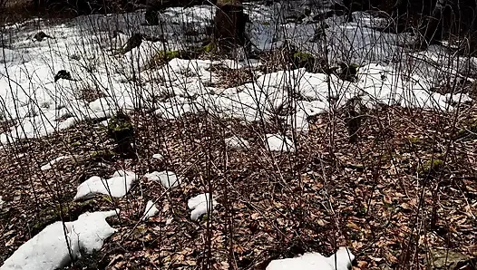 Outdoor Forest Fun - Wet Handjob, Deep Blowjob and Risky Doggy Fuck