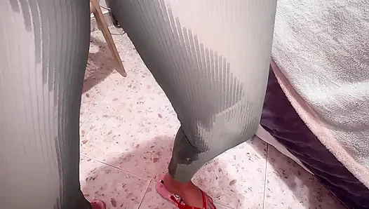 Wet fingers inside a young girl's pussy