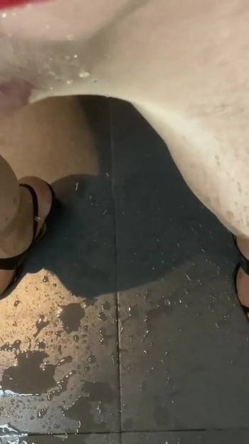 Unforgettable moment from "Pantyhose and High Heels Crossdresser Pissing"