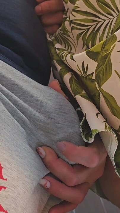 Risky Touch On Public Bus! Random Guy Slide His Dick Under Her Skirt And Ejaculate Inside Girl's Panties