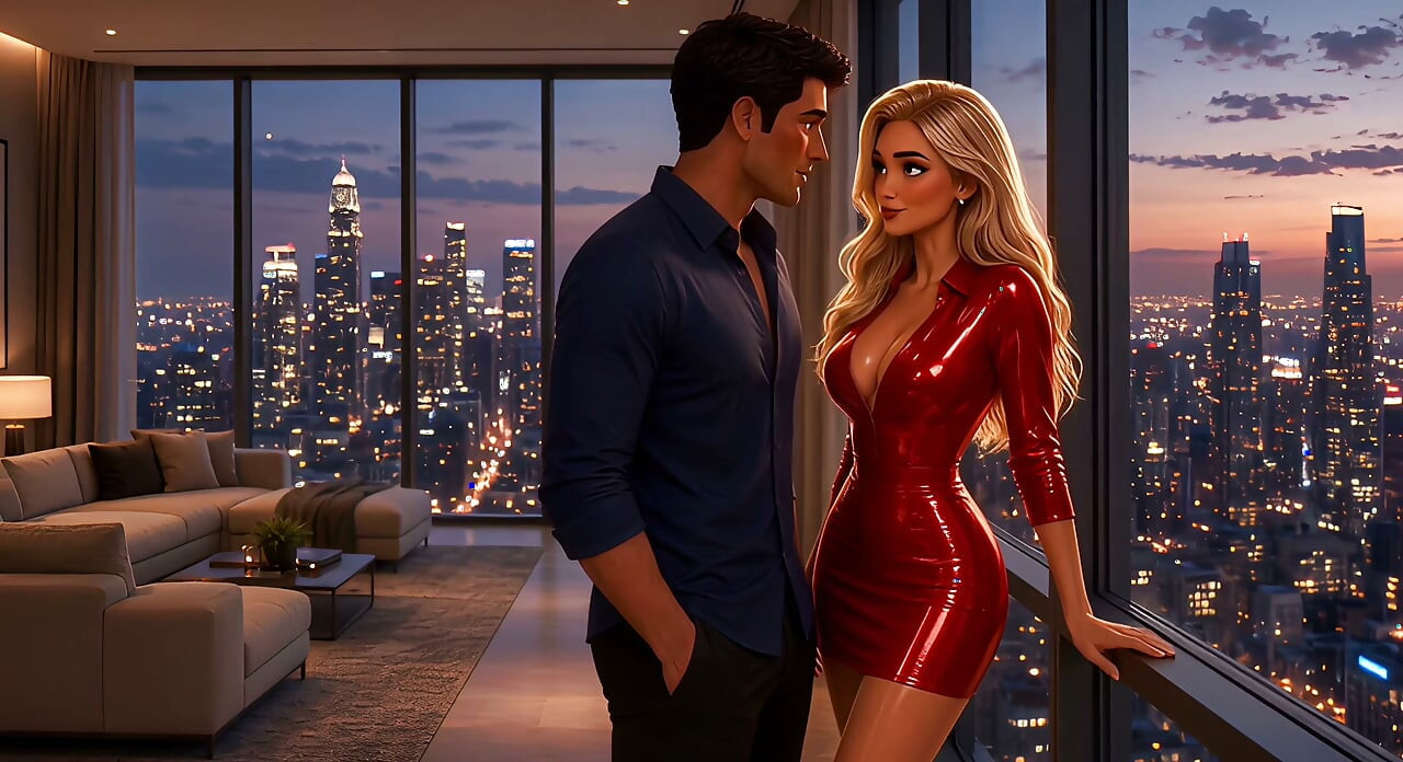 Agentă imobiliară blondă sexy și-a sedus clientul și s-a futut cu el