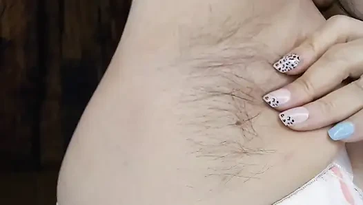Hairy Armpits Closeup Oiled Combed