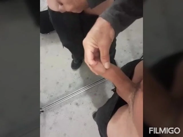 Playing with my cock watching myself