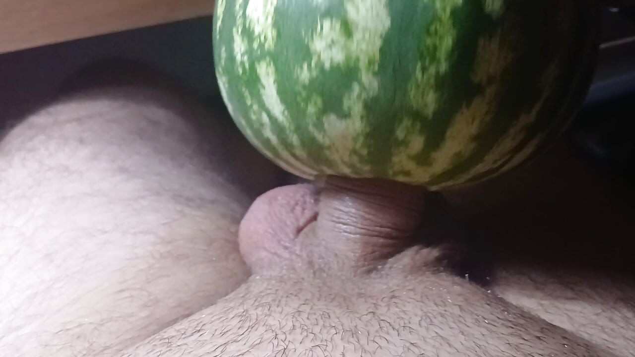The watermelon is so sweet and juicy my penis liked it!
