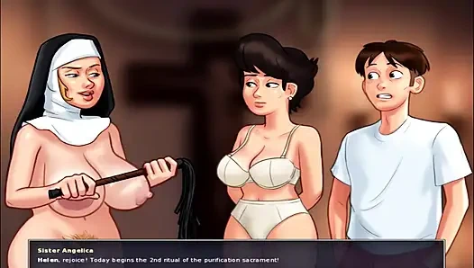 Summertime Saga - Maria got spanked by the nun