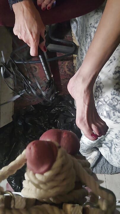Goode Girl Flogging Balls by Candle Light Pt2