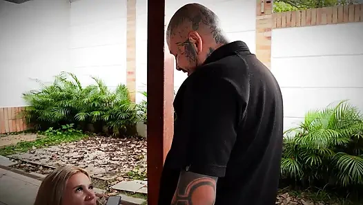 Cheeky gardener fucks his sexy big ass boss while her husband is away