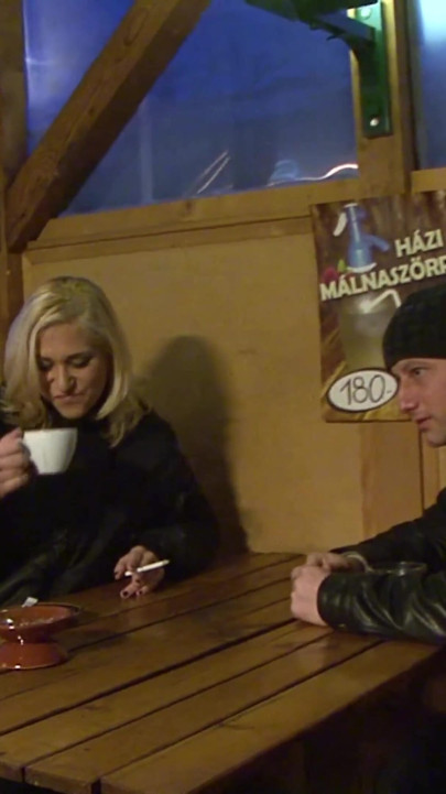 Blonde woman threesome with black and white men