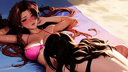 Lactating Lesbians Breastfeed Each Other In Public In Spicy Toons: Milky Milfs Go To The Beach 2