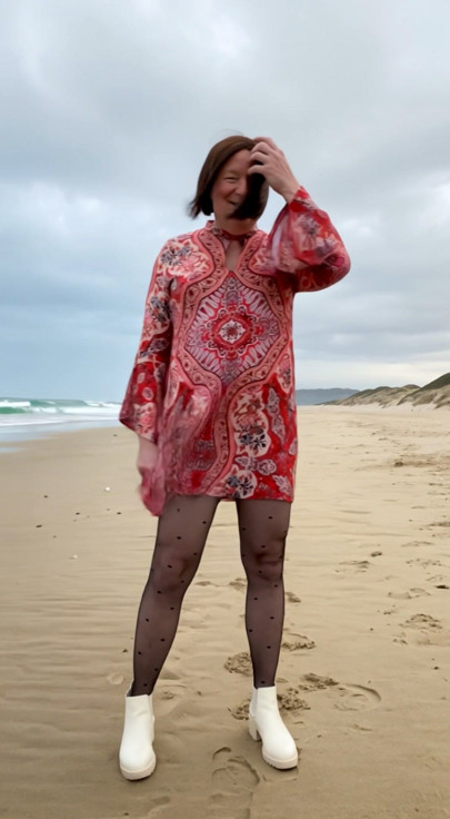 A lovely summer’s day on the beach – I’ve finally plucked up the courage – I love being Nicolette