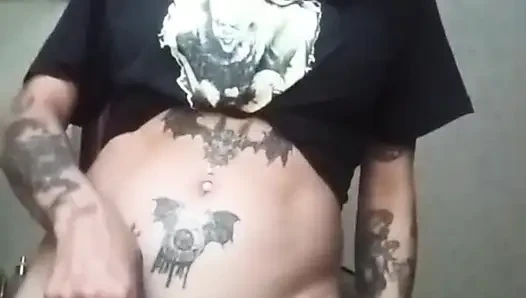 Petite playing alone with her wet pussy