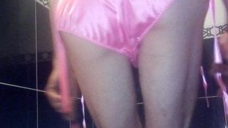 New pink satin knickers
