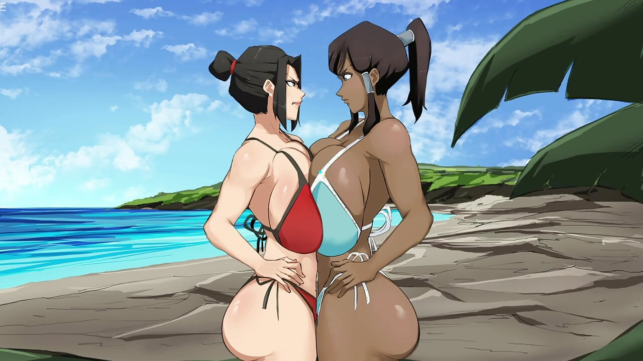 Ember Island - The Battle of Giant Tits between Korra and Azula