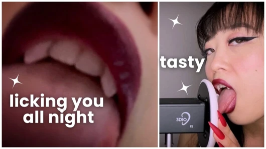 Hot Vampire Devours You w Ear Licking & Lens Licking -ASMR