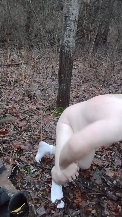 Fat autistic guy jerks & cums in forest pt. 5 | Clip 2