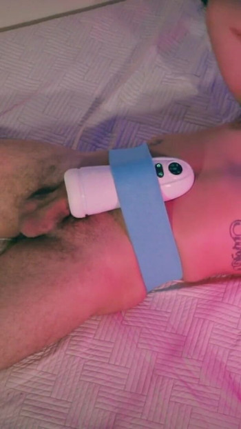 Iconic moment from "Big Dick Daddy Camilo Brown Hot Handsfree Cum Inside Automatic Toy"