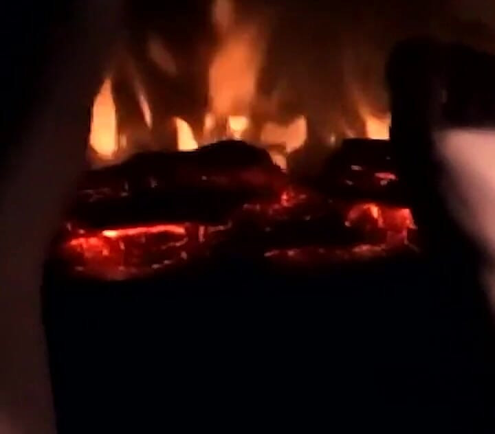 Warming My Feet on the Fire so They Get Warm and Sweaty for Your Cock and Balls