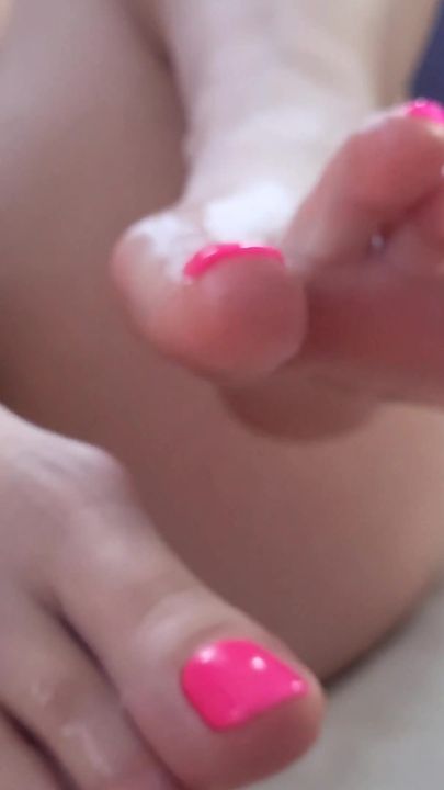 Memorable moment from "Extremely Hot Milf Gives The Perfect FootJob With BIG Cumshot On Pretty Toes"