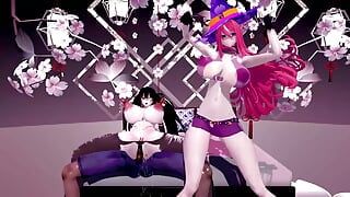 Natsumi conejito, sexo y danza desnudarse - hentai bruja - mmd 3d color de pelo rojo editar smixix