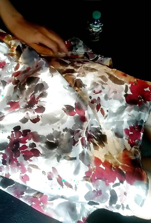 Satin Flower Dress Masturbation
