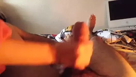 Amateur Spanish Brunette giving a cock massage before sex