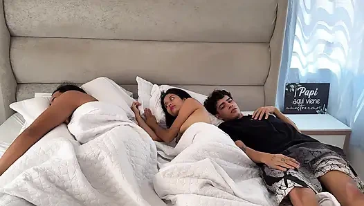 I fuck my cuckolded friend's wife hard, while we share a hotel room.