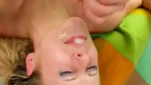 Blonde Beauty's Deep Throat Skills