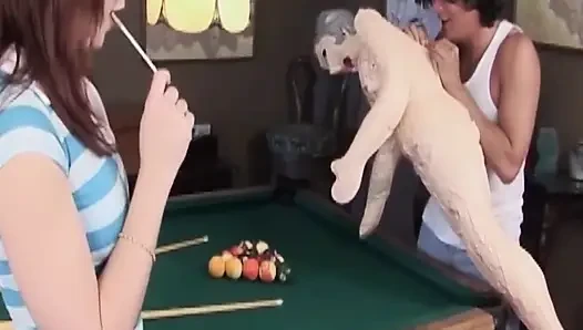 Mature MILF Takes Deep Cock on Pool Table