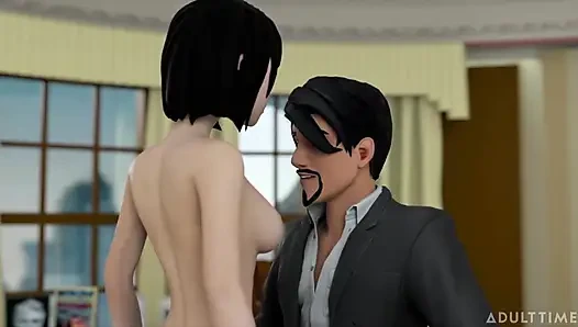 Hentai Sex College Episode 6 - University Student Demonstrates Her Sexual Prowess on Stepdaddy's Cock