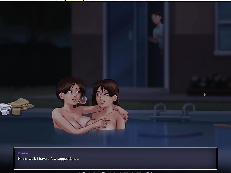 Caught My Stepmom And StepAunt Having Some fun in the pool And I Fucked The Stepmom