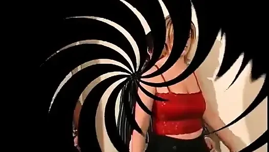 Lusty blond nympho her tight pink pussy stretched during threesome