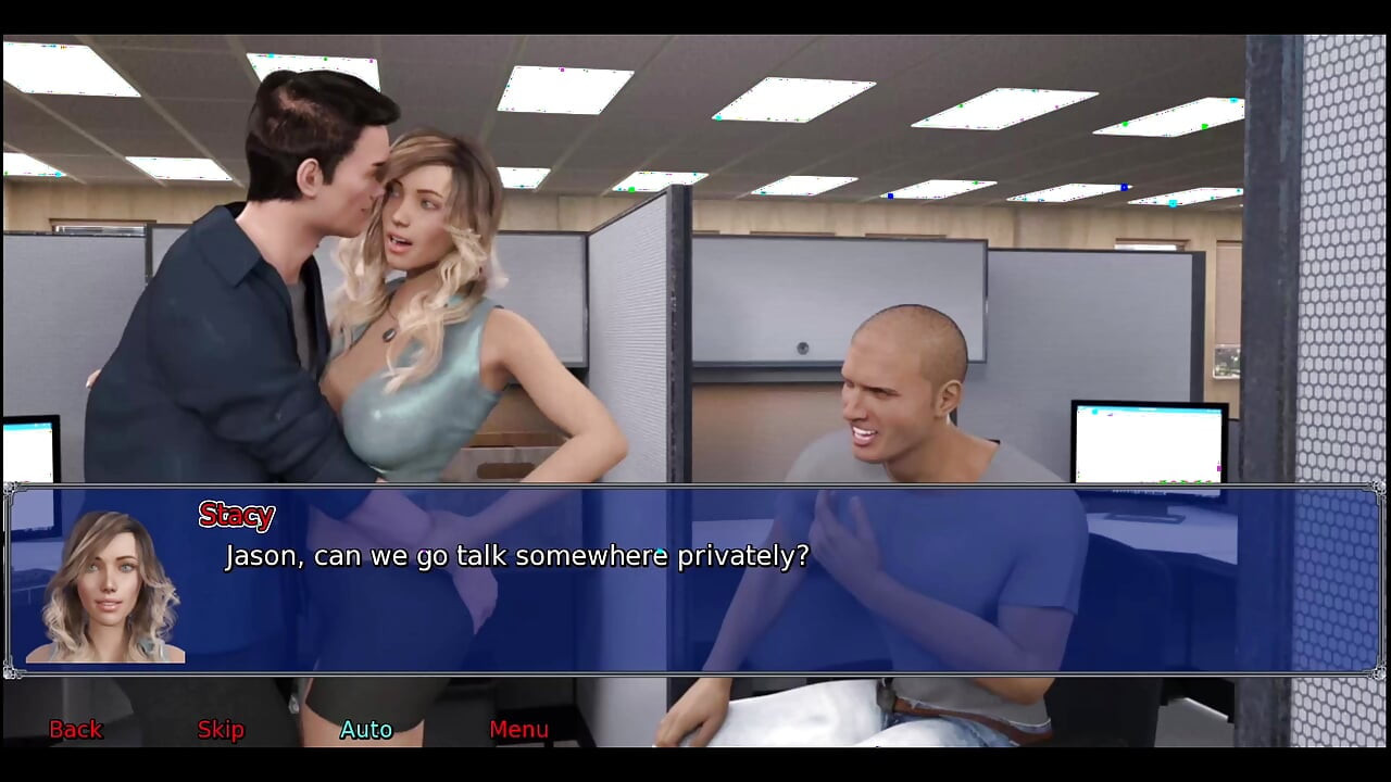 The office wife #12: Stacy played with her self in the shower and jack saw her