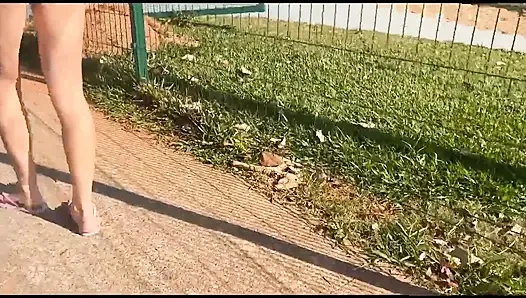 Wife Shows off in Public at the Park!