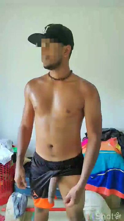 Young latino male plays with his very big COCK | Clip 1